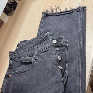 Old Navy button up high rise Dark Gray Ankle Jeans